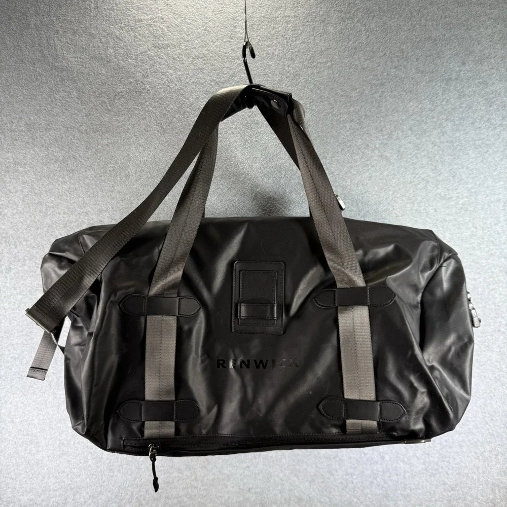 Renwick Travel Roll Top Duffle with‎ Backpack Straps & Laptop Sleeve 40L Black